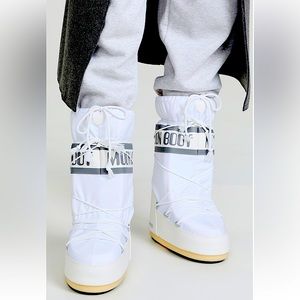 Moon Boot Icon White Nylon Original Snow Boots